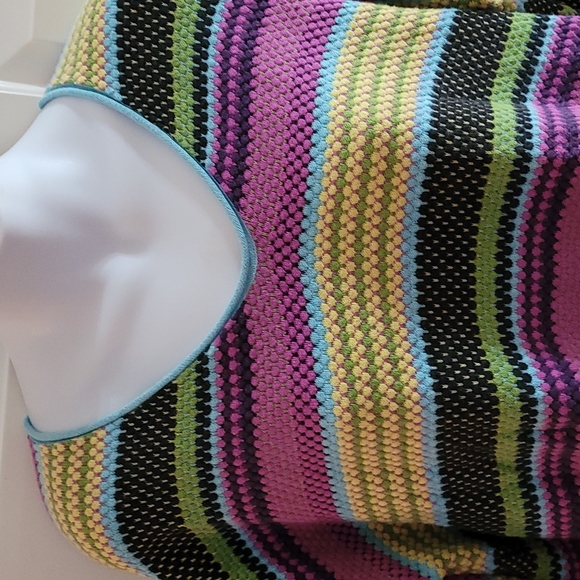 Zaket & Plover Multi Color Striped Cashmere  Blend Sweater M Purple Blue… - Picture 2 of 7